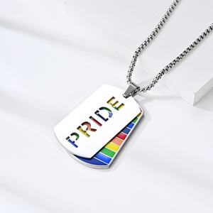 Desain Baru Baja Titanium Ornamen Liontin Pecinta Kalung - Product Image 5