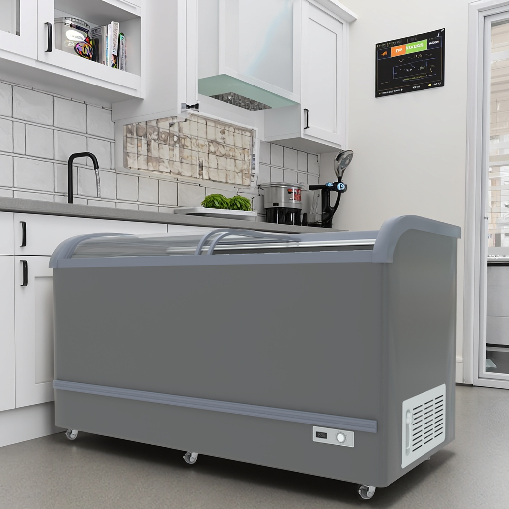Supermarket Cooling Equipment LED-Lit Ice Cream Freezer Display Cooler Deep Freezer for Optimal Presentation