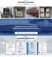 Transformateur de puissance triphasé MV&HV en promotion 630 kVA 11 kV 1000 kVA 11/0,4 kV immergé dans l'huile