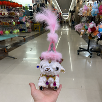 Nouveau Porte-clés ethnique en peluche d'agneau avec strass faits main 2026, Souvenir touristique culturel de la région occidentale du Xinjiang