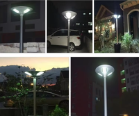 Lampu Taman LED 30W Tahan Air IP65 Lampu Jalan Tenaga Surya dengan Tiang Kontrol Jarak Jauh Cerdas Sensor Gerak IK10