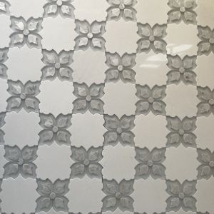Mosaïque de pierre d'ardoise beige naturelle, carrelage rond, médailleau en jet d'eau, pavés de jardin - Product Image 1