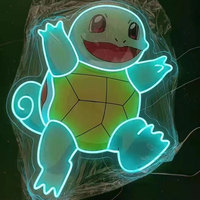 Lampe de salle de jeux géante personnalisée amusante avec un chien diabolique, néon LED, dessin animé kawaii, personnage d'anime, art mural, enseigne au néon pour la décoration de la chambre d'enfant, cadeaux