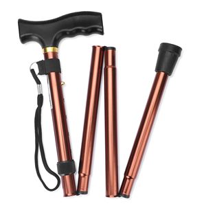 Nouvelle arrivée, canne de marche pliable réglable en aluminium léger avec poignée en bois, pour les voyages, utilisation portable, hommes et femmes - Product Image 5