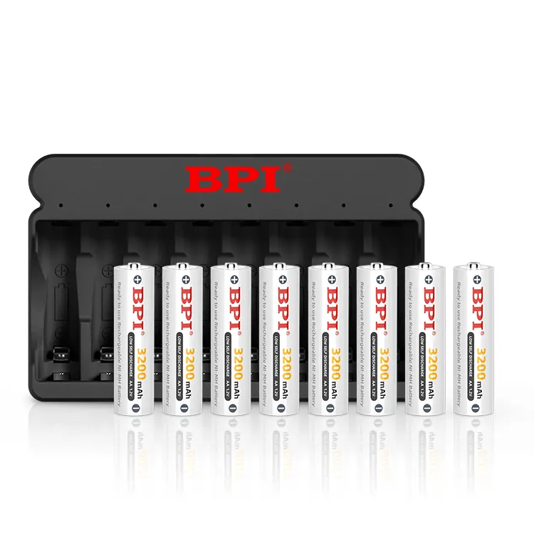 BPIメーカー工場カスタマイズ高品質大容量1.2v AA nimh充電式バッテリー