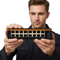 Commutateur Ethernet industriel 16 ports Fast Ethernet DC12-57V double alimentation large plage de température -40-85°C pour l'automatisation