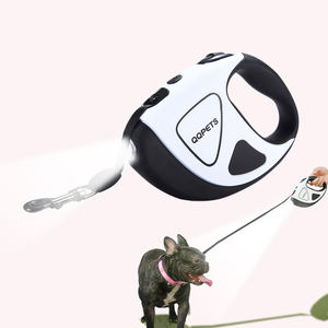 개를 위한 <span class=keywords><strong>LED</strong></span> 조명 개폐식 가죽 끈-맞춤형 로고, 색상 옵션 및 안전 핸들 - Product Image 5