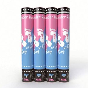 Canon à confettis et poudre pour révélation du sexe de bébé, fournitures de fête de naissance, lance-confettis à fumée, durable, doux, jetable, 200g, bâtons bleus - Product Image 1