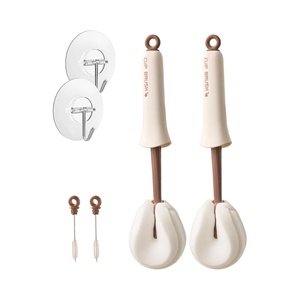 Multi-functional Push-pull No-corner Eco-Friendly Cleaning Tool One-in-one Squeeze Water Cup <b>Brush</b> Plastic <b>Long</b> <b>Handle</b> Clean - Product Image 1