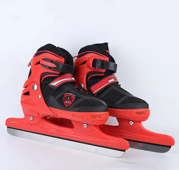 Sepatu seluncur es tebal termal kecepatan geser pisau seluncur sepatu hoki es pemula dewasa remaja anak-anak sepatu roda