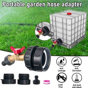 Garden Hose Connector 2.44" Fine & 2.36" Coarse Thread Plastic Anti-Rust Lead-Free Hose Faucet <b>Valve</b> for IBC Tank - Product Image 6