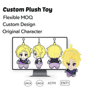 Layanan Kustomisasi Gantungan Kunci Boneka Plush Produsen Boneka Plush Boneka Kapas Kustom 50Pcs Mainan Boneka Karakter Anime