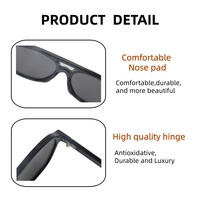 Lunettes de soleil polarisées unisexes tendance transfrontalières, monture en acétate, monture intégrale, confortables, vente en gros du fabricant, personnalisables