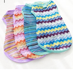 Chaleco para Mascotas Plegable, Transpirable y Cómodo con Rayas Onduladas Monocromáticas, Ropa de Verano sin Mangas para Perros, Tejido Suave para Perros Pequeños y Cachorros - Product Image 6