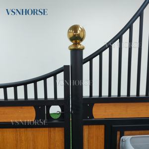 럭셔리 유럽 스타일 말 스톨 프론트 파우더 코팅 매트 실내 승마 헛간 및 승마 클럽을위한 안정적인 대나무 패널 - Product Image 3