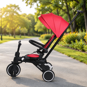 Vente en gros en usine de tricycles chinois pliables multifonctionnels 8 en 1 à 3 roues <span class=keywords><strong>tricycle</strong></span> pour filles <span class=keywords><strong>tricycle</strong></span> pour bébés et enfants - Product Image 1