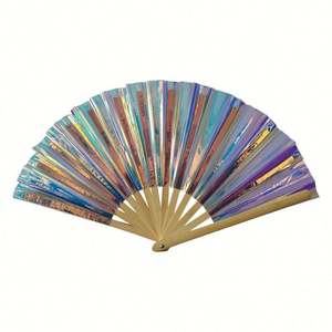 Éventails en bambou chromatiques irisés très populaires, grands éventails à main, éventails sonores pour soirées dansantes - Product Image 3
