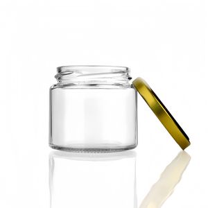 Pots de salsa en verre transparent à face droite de 12oz 360ml avec capuchons à oreilles doublés de <span class=keywords><strong>plastisol</strong></span> en métal - Product Image 1