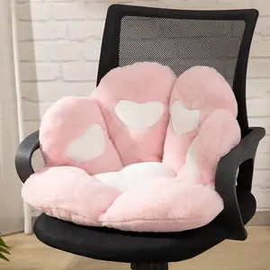 Wholesale hot selling soft plush toys custom animal back cushion soft and comfortable cat paw seat cushion
