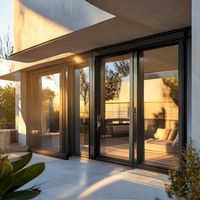 Fenêtre coulissante en aluminium à faible consommation d'énergie avec double vitrage Low-E pour projet de rénovation de maison