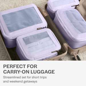 Fashionable Double Zipper Portable Compression Packing Cubes Foldable Polyester Travel Luggage Organizer Bags With <b>Suitcases</b> - Product Image 6