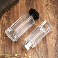 Botol Parfum Kaca Isi Ulang 50ml Kristal Jernih dengan Desain Heptagonal Unik untuk Penyimpanan & Perjalanan DIY