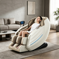 Silla de masaje con compresión caliente, silla de masaje Real Relax, silla de masaje de gravedad cero, sofá eléctrico, silla de masaje de lujo con pantalla táctil