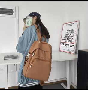 Mochila escolar de nailon multifuncional Unisex con logotipo personalizado, nueva moda, cierre de cremallera, impermeable para estudiantes universitarios y adolescentes - Product Image 1