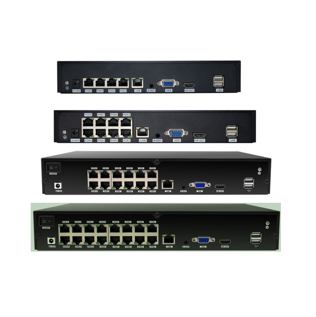 IP CCTV Camera System App Hieasy  HDD Network Record for ALL Ip Cameras 5MP 4MP 2MP 4K 8MP H.265 4CH 8CH 12CH 16CH POE NVR