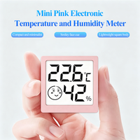 Termometer Higrometer Digital Mini LCD untuk Dalam Ruangan dengan Indikator Kenyamanan, Bertenaga Baterai untuk Penggunaan di Rumah dan Dapur