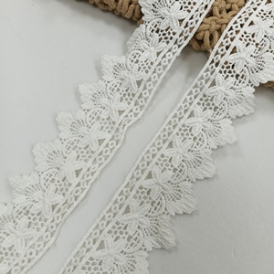 100% <b>White</b> Cotton Sewing Fabric <b>Lace</b> Ribbon Roll Trim for Wedding Decoration Gift Wrap Ribbon - Product Image 3