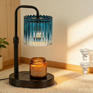 Metal Desk <b>Lamp</b> Glass Flower Shades Warm White LED Light 2700K Modern Design Dimmable Bedroom 25000hrs Lifespan Ra80 AC110V/220V - Product Image 3