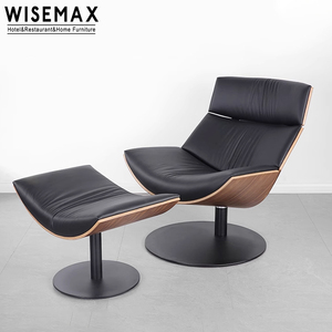 WISEMAX FURNITURE Canapé individuel italien, fauteuil de salon moderne en cuir décontracté, <span class=keywords><strong>chaise</strong></span> longue inclinable pour salon, balcon, villa - Product Image 3