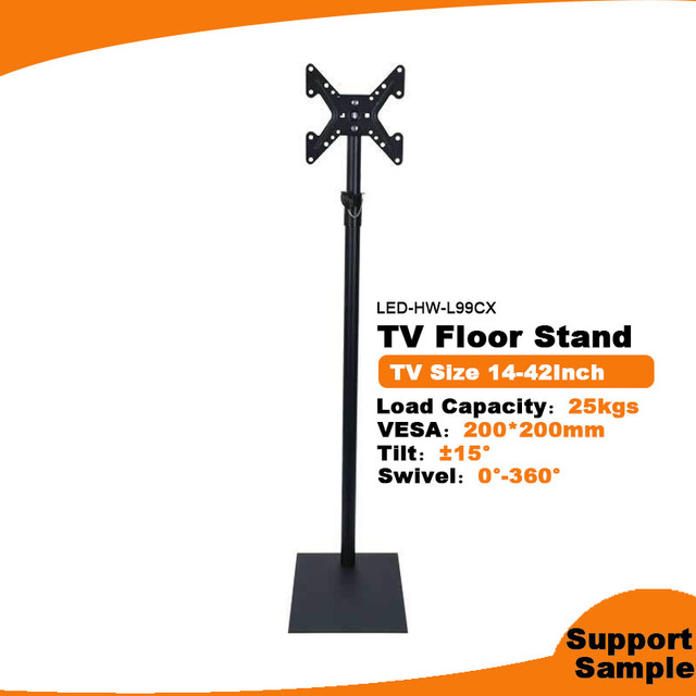 Universal 360° Rotating TV Floor Stand, Height Adjustable Stand for 14-42 Inch LED/LCD/OLED Flat Screens