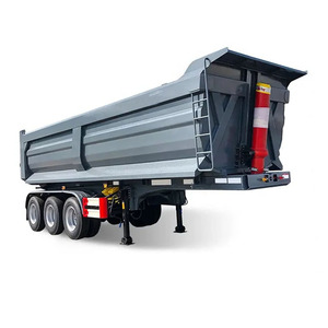 Remorques benne basculante en acier robuste personnalisables à 3 essieux en U pour camions semi-bennes basculantes – Vente en gros usine - Product Image 2