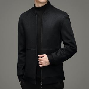 Veste courte en laine pour <span class=keywords><strong>homme</strong></span>, <span class=keywords><strong>manteau</strong></span> en tweed patchwork, haut pour <span class=keywords><strong>homme</strong></span>, manteaux en laine sur mesure en gros pour <span class=keywords><strong>homme</strong></span> - Product Image 3
