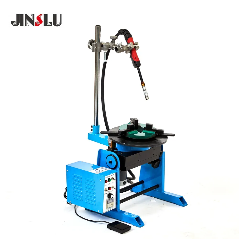 30KG CE Welder Turntable Welding Positioner Table Rotating HD-30 With WP200 Lathe Chuck Manual Torch Holder Center Hole 25 65mm