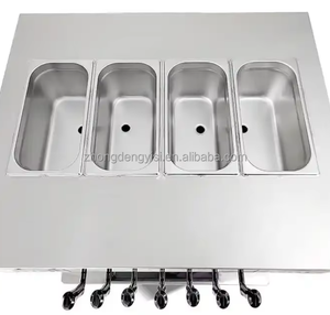 Machine à crème glacée molle automatique multi-saveurs pour milkshakes, nouilles, crèmes glacées, yaourts et desserts, 5 saveurs mélangées - Product Image 6