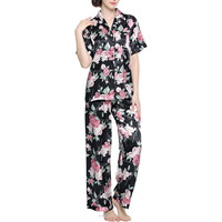Vêtements de nuit doux Ensemble de pyjamas confortables Pyjama en satin Pyjamas pour femmes Pyjamas tricotés grande taille Vêtements de nuit pour femmes