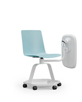 Chaise en plastique moderne de bonne qualité, durable, avec tableau d'écriture et support pour seau, pour l'école et la salle de formation en coopération