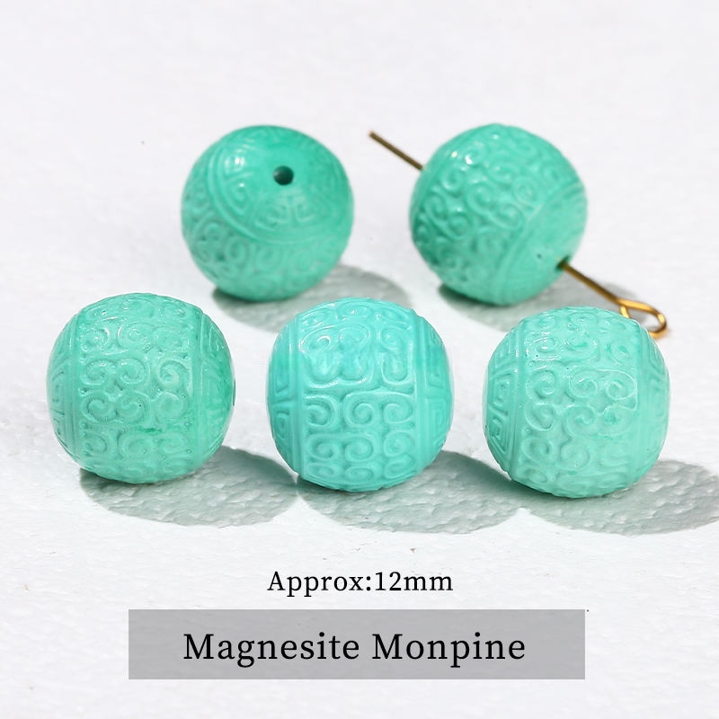 Perline con motivo Monpine in magnesite