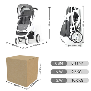 Purorigin 3 en 1 siège d'<span class=keywords><strong>auto</strong></span> personnalisé professionnel Portable luxe haut paysage léger pliable bébé poussette - Product Image 5