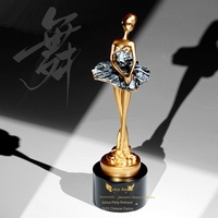 Trophée métal cristal de danse conception libre impression UV enfants de l'école créative Yoga Ballet concours petit ange latin