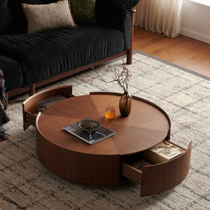 35.4-inch Modern Wood Coffee <b>Table</b>-Durable Eco-Friendly Easy to Clean for Apartment Villa Hotel Use - Product Image 5