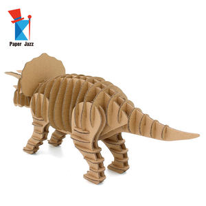 <span class=keywords><strong>Puzzle</strong></span> 3D in Carta Fai-da-Te, Decorazione Casa, Dinosauro Triceratopo, <span class=keywords><strong>Puzzle</strong></span> in Carta Ondulata - Product Image 3
