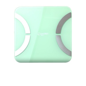 Báscula de Grasa Corporal Conridel Rectangular Verde Claro, Inalámbrica Bluetooth, Recargable, Inteligente, para Uso en Casa y Gimnasio - Product Image 1
