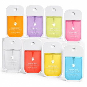 <b>Mini</b> Plastic <b>Spray</b> <b>Bottle</b> Card Style Hand Sanitizer Container Portable Hook <b>Bottle</b> With Logo Printing Business Gift - Product Image 1