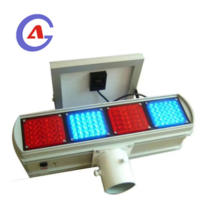 Feux de signalisation solaires à double face personnalisés en usine, feux de signalisation solaires ambre, feux de signalisation solaires à LED - Product Image 1
