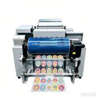 Nouvelle imprimante UV de bureau automatique A3 compacte, taille d'impression 320*450mm, CMYK+W+V pour étiquettes en cristal/bouteilles en verre/gobelets