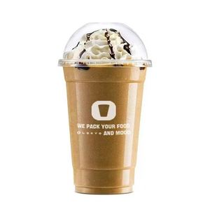 Gobelets en plastique PET transparents personnalisables avec logo, 30 oz (900 ml), jetables, avec couvercle et paille, pour café froid et jus - Product Image 4